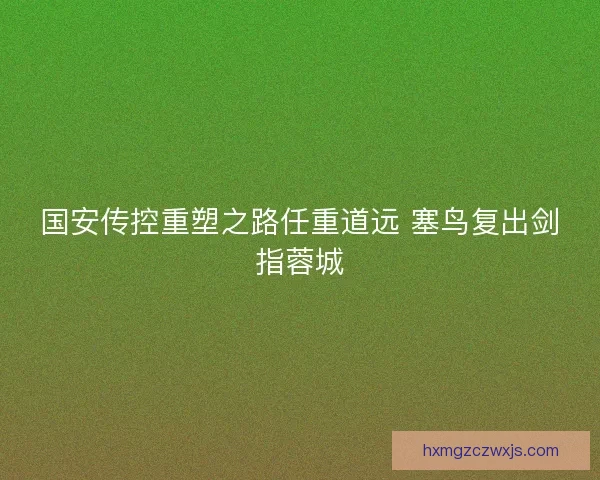 国安传控重塑之路任重道远 塞鸟复出剑指蓉城